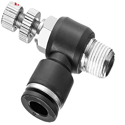 push to connect 1/4 od 1/4 npt air flow control valve 2 pack