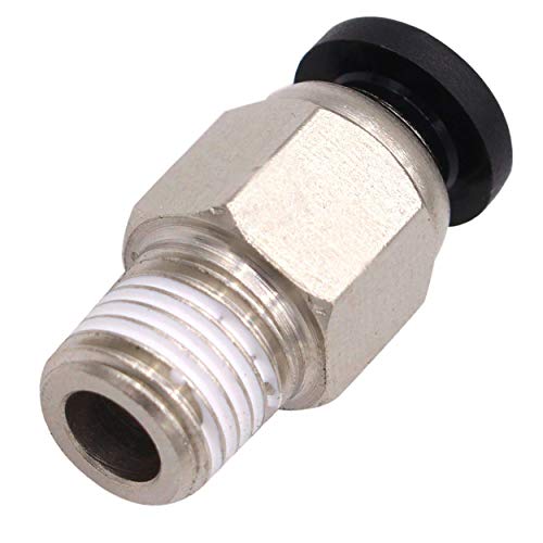 Push In Male Connector. Size:1/4” Tube OD 1/4”NPT 10 pack