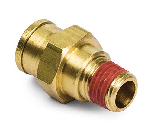 Pack of 2 1/4" Od 1/4 Npt D.O.T Approved Brass Push to Connect Male Connector for Saej844 Nylon Air Brake Tube Applications