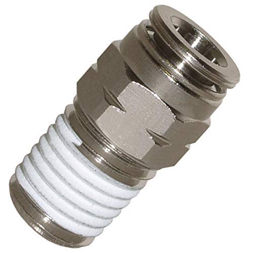 pc  brass push to connect 1/4 od 1/8 npt 5 pack